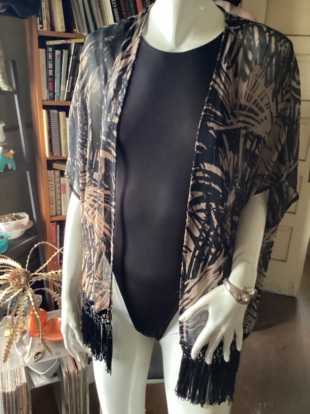 Top cover-up with tassels